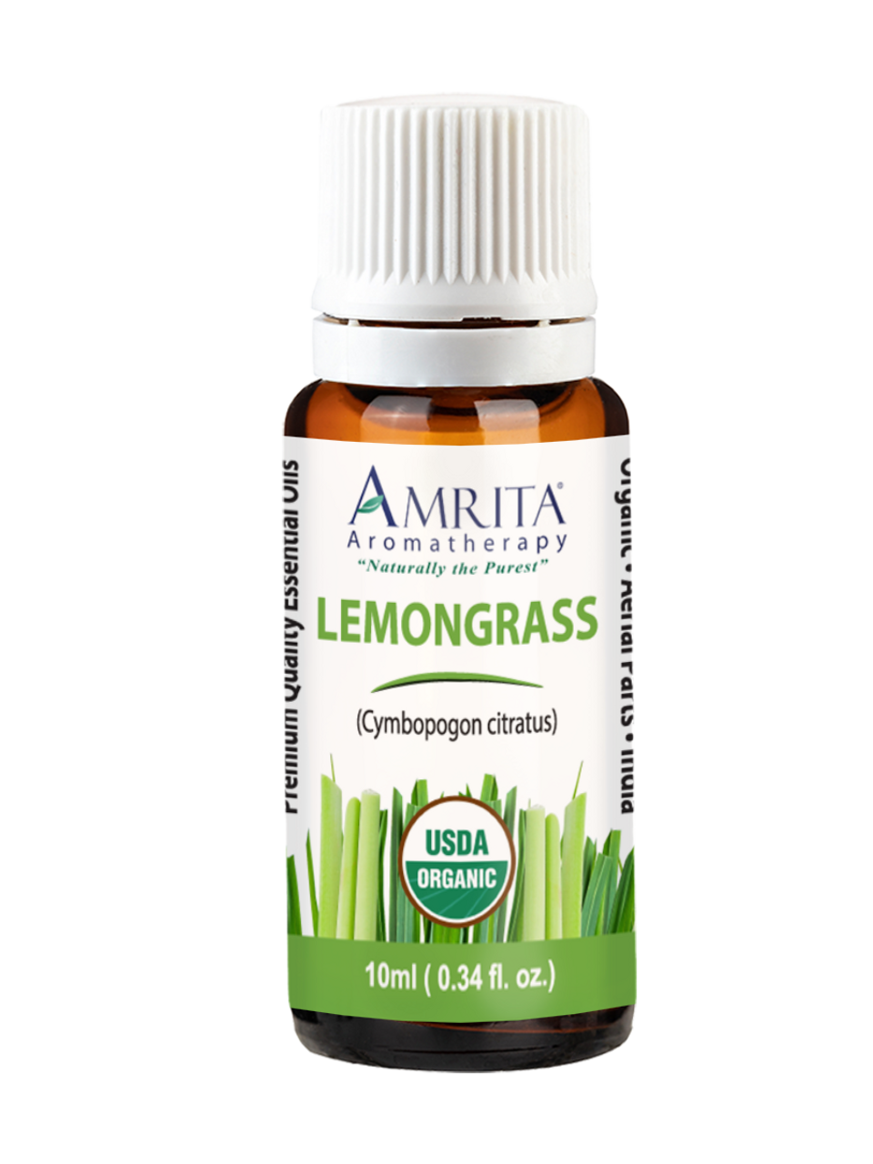 Lemongrass Essential Oil - Certified Organic - Grade A Therapeutic - 10 ml